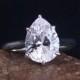 Light Pink Sapphire Solitaire Pear Engagement Ring 4.5ct 12x9mm  14k 18k White Yellow Rose Gold-Platinum-Custom-Wedding-Anniversary Promise