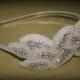 Bridal Headband, Rhinestone Leaves Headband, Wedding Headpiece, Ribbon, Crystal, Accessories, Bridal, Wedding, Hair Accessory
