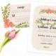 Floral Wedding Invitation Set - Customized - Texas Peach (set of 100)