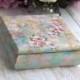 Mother Gift Box, Flower Box Decor, Floral Jewelry Box, Wood Flower Box, Flower Trinket Box, Square Wood Box, Decorative Box