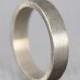 White Gold Men's Wedding Band - 14K White Gold - Matte Finish - 4 mm wide - Mens Wedding Ring - Made in Canada - Commitment Ring