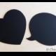 2 CHALKBOARD Large Speech Bubble and Heart Rustic Wedding Decor or Photo Booth Prop, Engagement Pictures Props  Chalk Board Signs