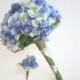 Blue/Green Hydrangea Wedding Bouquet