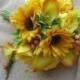 Sunflowers, Calla Lilies, Roses, Hydrangea and berries / wedding Bouquet