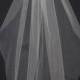 Elbow length tulle bridal veil-Single Layer in White or Ivory
