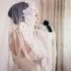 FREE SHIPING!Wedding alencon lace veil. Bridal white veil, ivory veil. Cathedral headpiece.