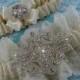 SALE - Garters Bridal Garter Set Wedding Garter Set Crystal Rhinestone Keepsake Toss Garter