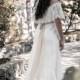 Bohemian Long Bridal Dress Ivory Lace Wedding Dress Boho Long Dress - Handmade by SuzannaM