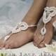 Barefoot Sandals, crochet, foot jewelry, footless,Tahiti, wedding 