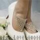 Barefoot Sandals, Dazzling Bride, foot jewelry, footless, rhinestone, wedding, beach, silver 