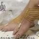 Foot jewelry, gold, barefoot sandals, Boho, bohemian, beach, footless, GRECIAN GODDESS 