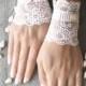 Wedding lace gloves short bridal cuffs