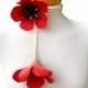 Bridal Poppy Necklace by AVAoriginal