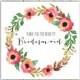 Wedding Printable - 'Thank you for being my Bridesmaid' Autumn Floral Wreath Card