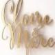 Personalized cake topper, wedding cake topper, rustic cake topper, names cake topper, gold, silver or plain unfinished wood