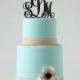 Cake Topper - Monogram Wedding Topper -  Personalized Cake Topper - Custom Monogram Cake Topper - Wedding Cake Decoration
