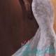 JC11025 Amazing Mermaid chapel Train Lace Wedding Dress