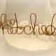 Rustic Wedding Decor, Country Cake Topper, Hitched, Pick Your Size