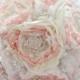 BROOCH BOUQUET blush pink fabric silk. 50% Deposit for Wedding jeweled bouquet pearl broach bouqet, off white wedding traditional bouquet