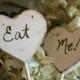 Wedding Cake Toppers Eat Me for Rustic Chic Wedding Outdoor Fairy Tale Cottage Style