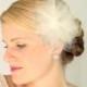 Bridal tulle hair flower , bridal hair accessories, wedding accessories, bridal hair