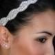 Della rhinestone headband, Rhinestone beaded bridal headband, bridal headband, crystal headband