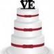 Love Cake Topper - Wedding Cake Topper Silhouette