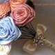 Individual Ribbon roses. Design your own bouquet. Bridal bouquet. Wedding flowers. Brooch bouquet. Centre piece