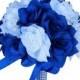 9" Bouquet:Royal Blue &White(Horizon Blue)