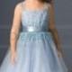 Blue Straps Beading Knee Length Discount Formal Girl Dress Hot