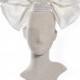 Bridal Silk Headpiece, Off-White Wedding Fascinator, Oversized Bow