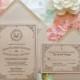 Storybook Ending Kraft Monogram Garden Wedding Invitations - Flower Wedding - Botanical Wedding - Spring Wedding - Nature Wedding