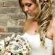 Brooch Bouquet vintage burlap and lace rustic wedding
