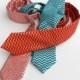 3 Days ONLY Chevron Necktie - Metallic - Red, Teal, or Coral - Skinny or Standard - Men, Teen, Youth                            2 weeks befo
