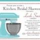 Custom Kitchen Bridal Shower Invitation & Recipe Card Digital Download/Printable with Stand Mixer Red, Blue, Aqua, Purple and more!