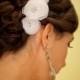 Bridal Hair Flower, Wedding Hair Accessory, Bridal Hair Pins, YOUR CHOICE COLOR, Wedding Hair Pins,Bridesmaid Hair Pins,Set of Three Flowers