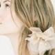 Women's Blush silk hair flower, whimsical wedding detail "Rory"