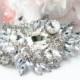 SALE Crystal wedding bridal brooch , head piece