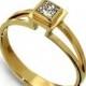 CLEARANCE SALE 35% OFF - Princess cut Engagement  Ring, Solitaire Diamond Engagement Ring, Princess cut Diamond Ring, 14k yellow gold engage