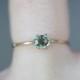 Green Princess - Green Sapphire 14K Gold Ring, Gemstone Ring, Stacking Ring - Made To Order
