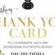 digibuddha THANK YOU CARD Custom Coordinating Folded A2 Notecard Design Made to Match any digbuddha Invitation DiY Printable or Printed