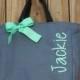 6 Personalized Bridesmaid Gift Tote Bags, Embroidered Tote, Monogrammed Tote, Bridal Party Gift