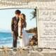 Rustic, Beach Wedding Announcement or Invitation, Celebration, Burlap, Photo Invite, Lights, Printable, Digital File, Personalized, 5x7,
