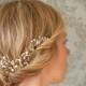 Mini Silver Crystal and Pearl Hair Vine. Bridal Hair Vine Accessory. Wedding Hair Adornment. Veil Alternative. Style No.102