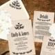 Editable rustic wedding invitation template. Printable wedding invitation, wedding rsvp card template. DIY wedding template, envelope liner