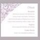 DIY Wedding Details Card Template Editable Word File Instant Download Printable Details Card Lavender Details Card Elegant Information Cards