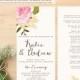 Printable Wedding Program - the Collette Collection