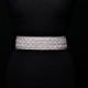Olivia Rose and Pearl Embellished Belt // BRIGHT WHITE// 2.25" Wide Grosgrain Ribbon