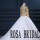 Princess Long sleeve Wedding Dress Vintage Gold Sequins Lace Wedding Gown Custom Size