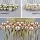 Wedding hair comb Pearl fascinator Ivory hair pin White headpiece Bridal accessories Beaded pearl comb Silver Rhinestone ball cluster